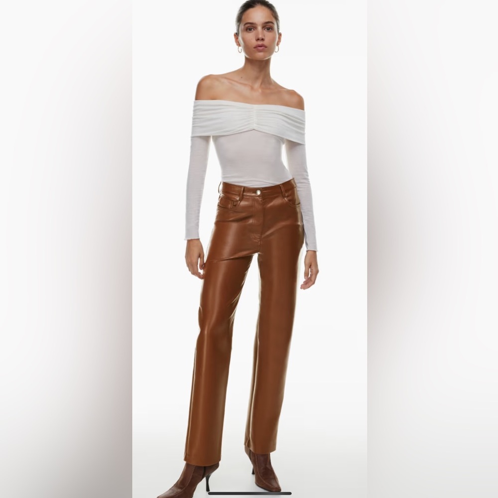 NWT Aritzia size 6 The melina pant in cognac